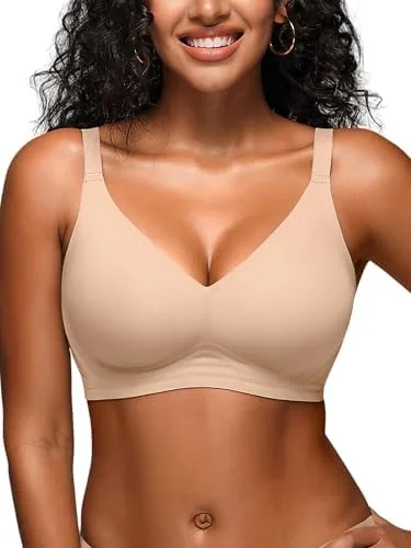 cuteio seamless comfortable bras for women jelly no underwire skin m